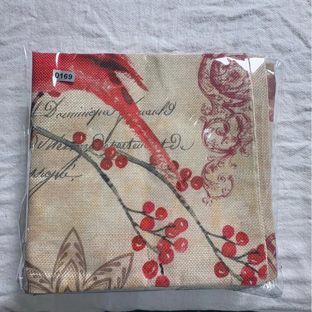 Cardinal/bird Throw Pillow Covers Set of 4 Farmhouse - Picture 7 of 7